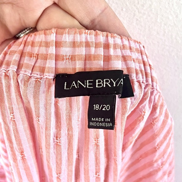 Lane Bryant Orange & Pink Striped Off The Shoulder Bell Sleeve Top Size 18/20 - Picture 5 of 9